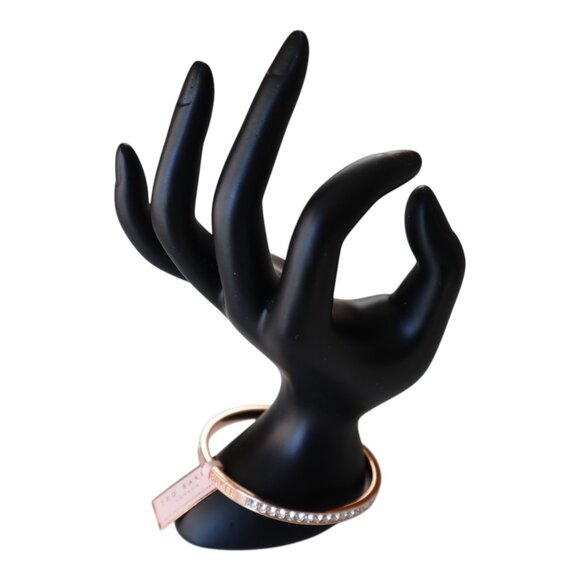 Ted Baker Womens Rose Gold Tone Bangle With Swarovski Crystals In Gift Box - Picture 4 of 8